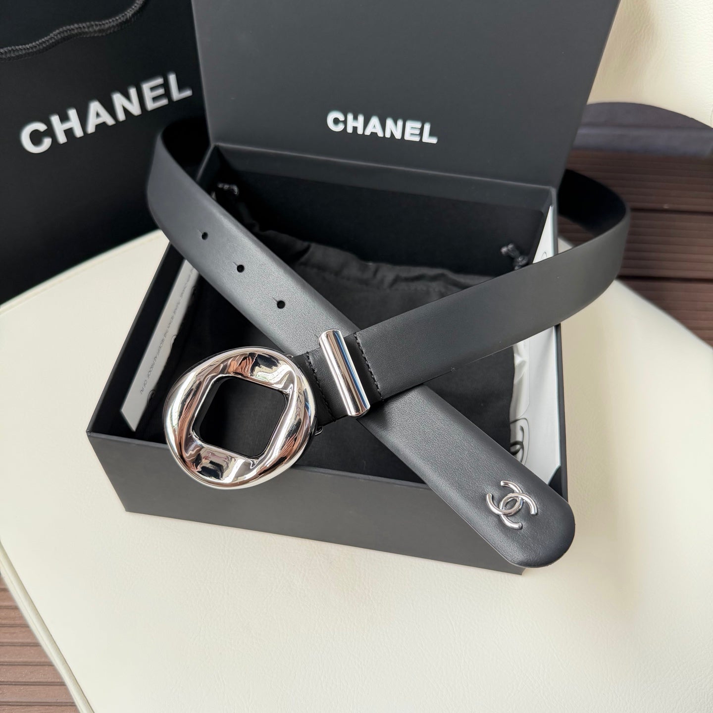 26FW New Double-C Top-Grain Cowhide Belt 30mm