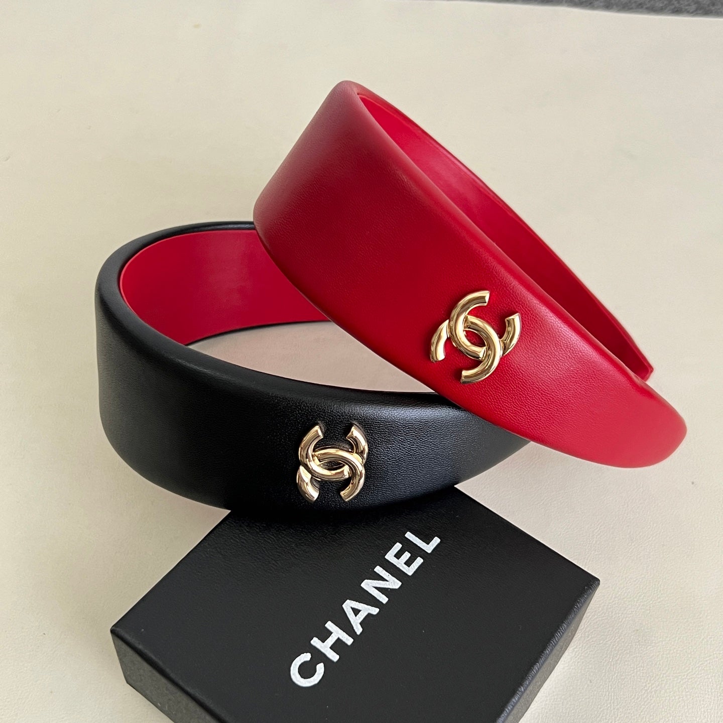 26FW New Wide Gold Double-C Headband