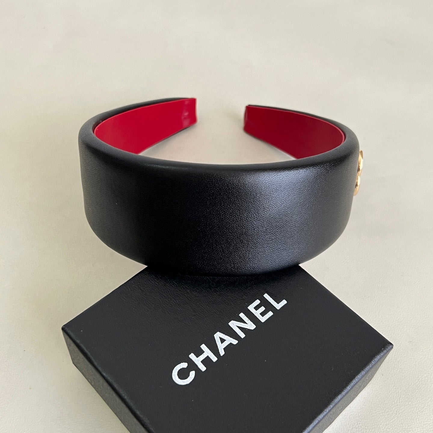 26FW New Wide Gold Double-C Headband