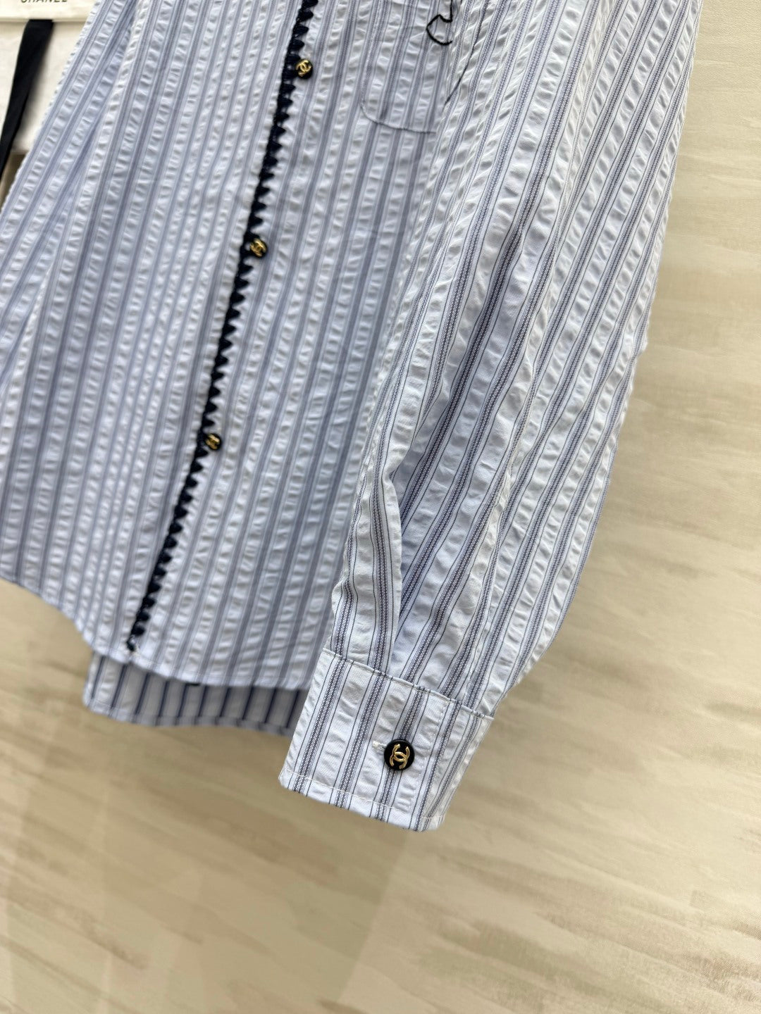 26FW New Textured Blue & White Striped Shirt 🩵