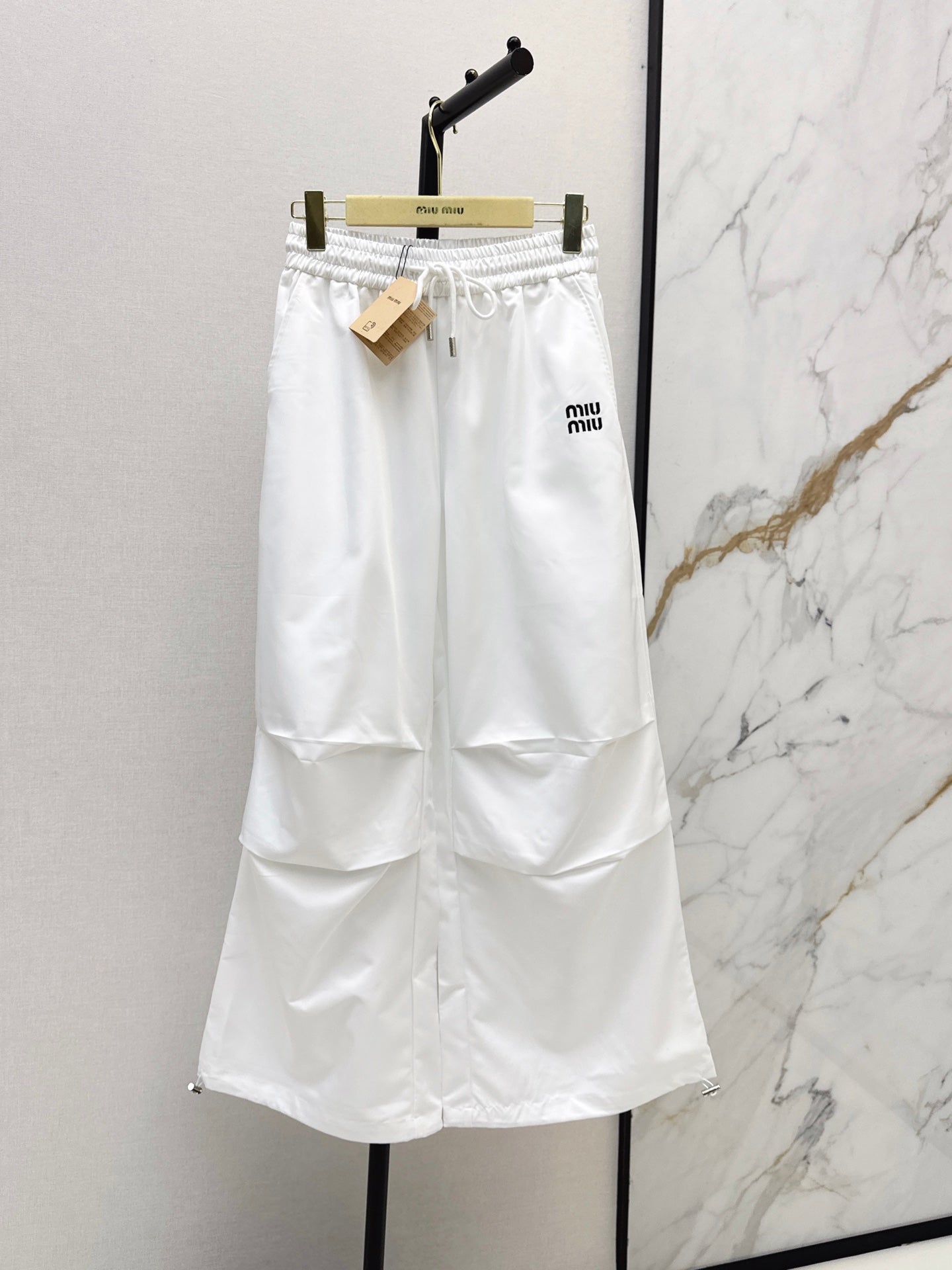 26FW New Letter-Embroidered Straight-Leg Pants with Elastic Waist 🖤