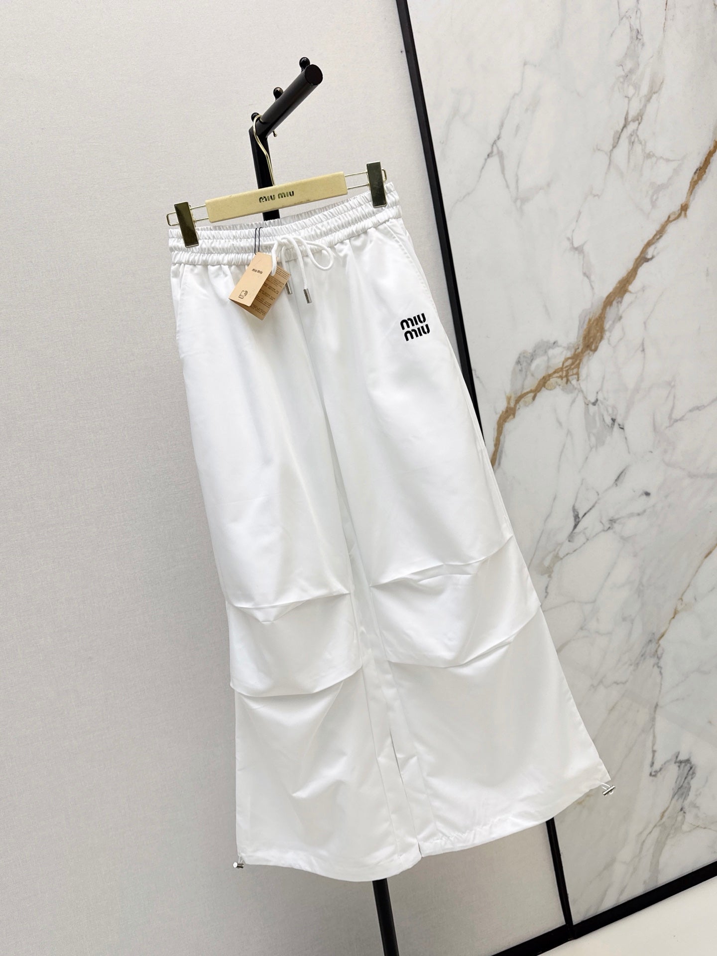 26FW New Letter-Embroidered Straight-Leg Pants with Elastic Waist 🖤
