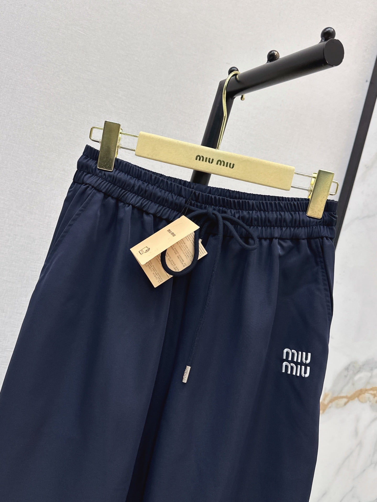 26FW New Letter-Embroidered Straight-Leg Pants with Elastic Waist 🖤