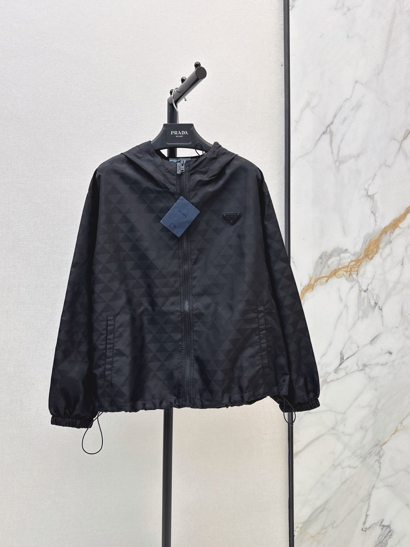 26FW New Plaid Jacquard Hooded Nylon Jacket 🖤