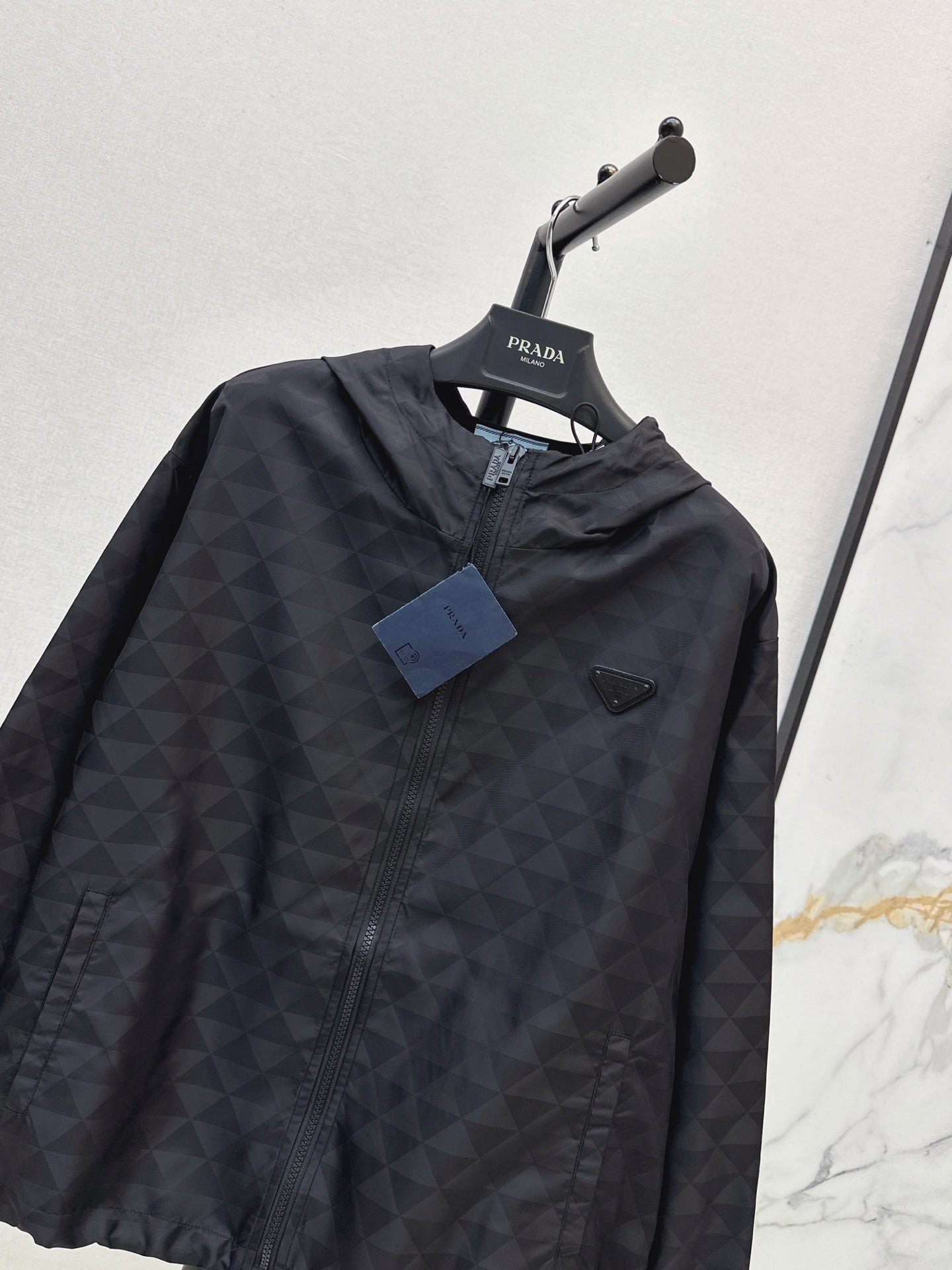 26FW New Plaid Jacquard Hooded Nylon Jacket 🖤