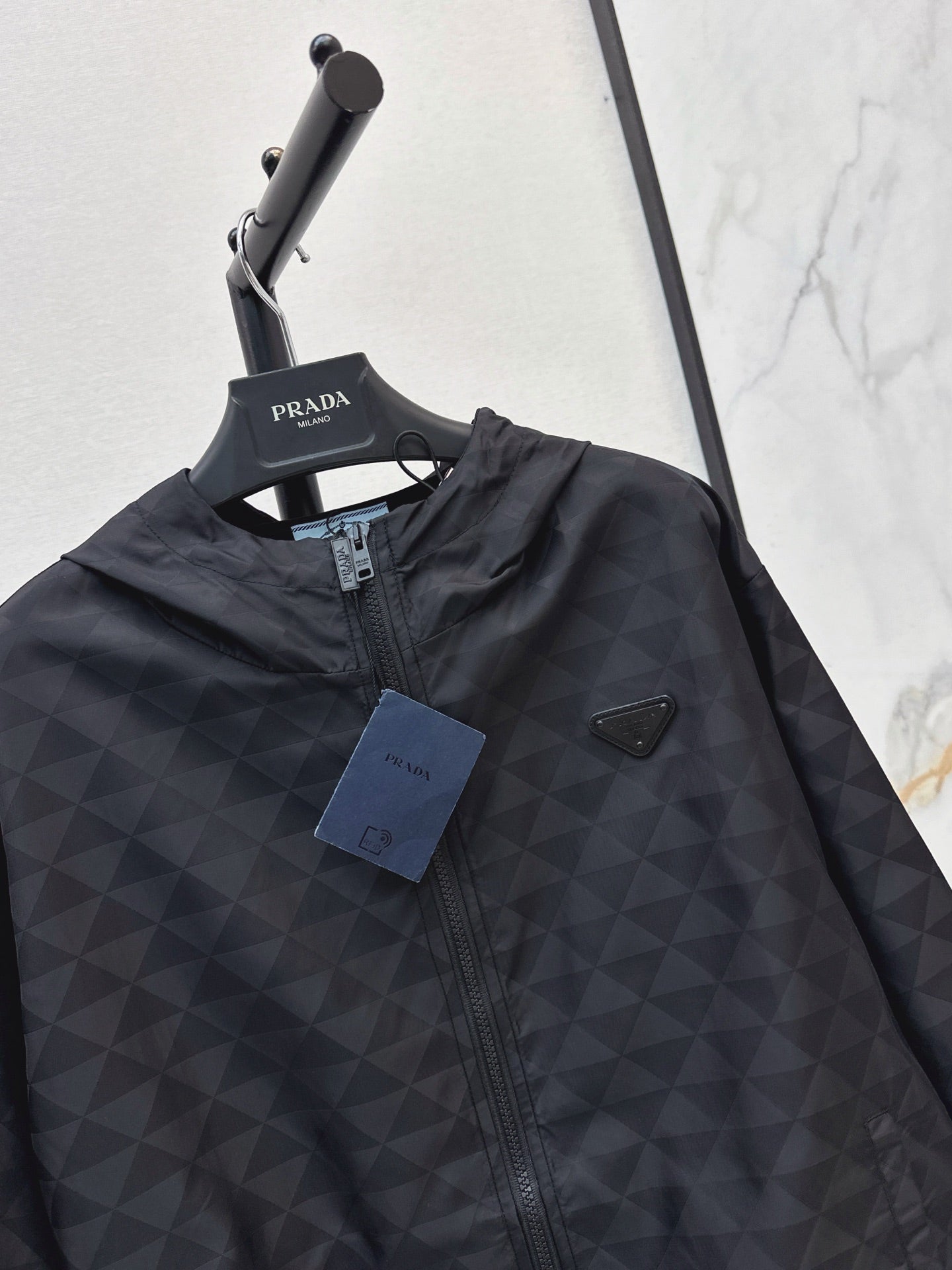 26FW New Plaid Jacquard Hooded Nylon Jacket 🖤