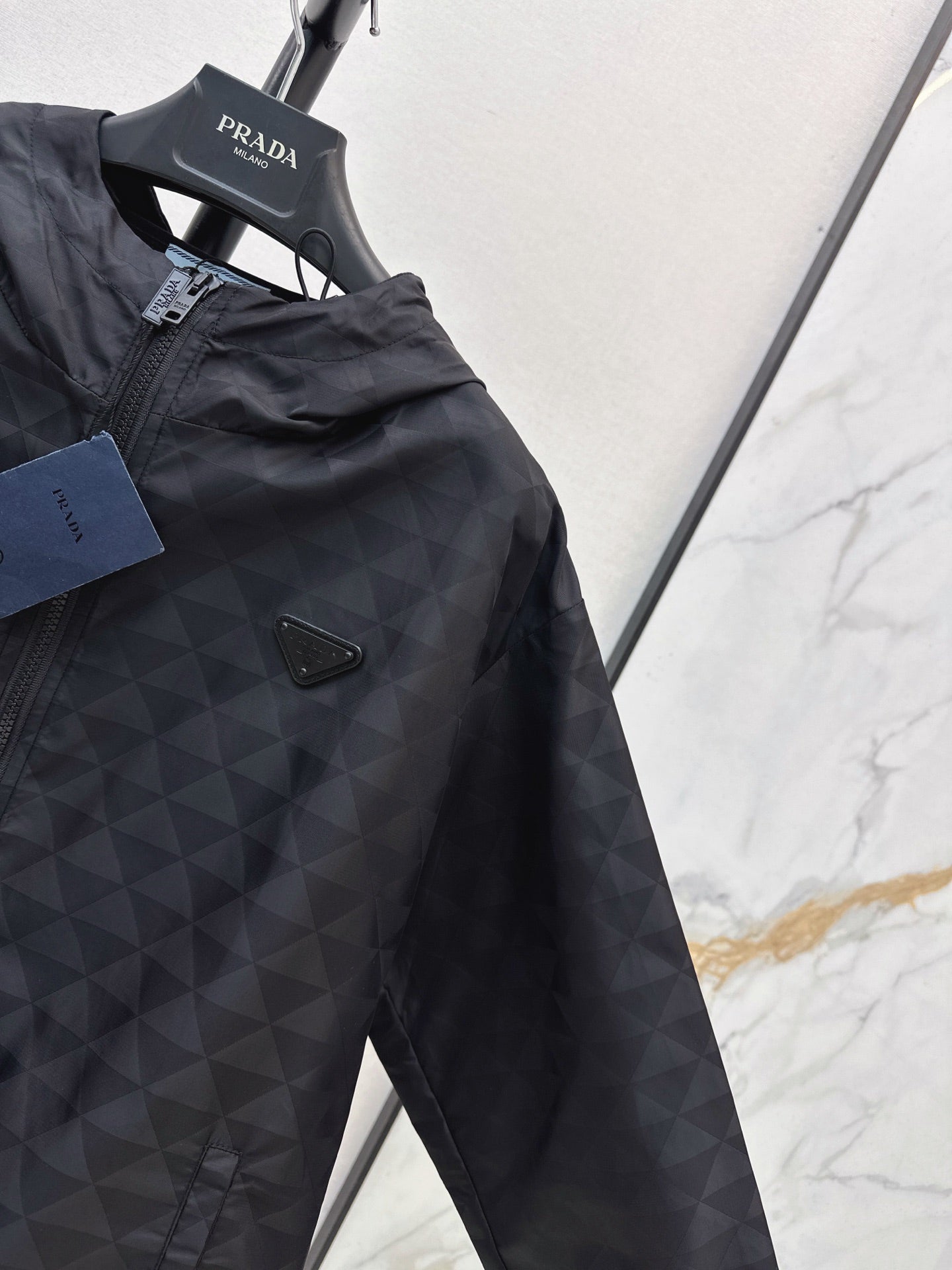 26FW New Plaid Jacquard Hooded Nylon Jacket 🖤