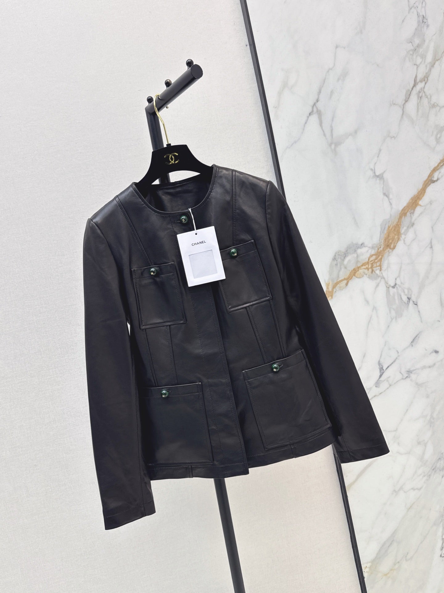 26FW New Premium Métiers d'Art Leather Jacket with Four-Pocket Detailing 🖤