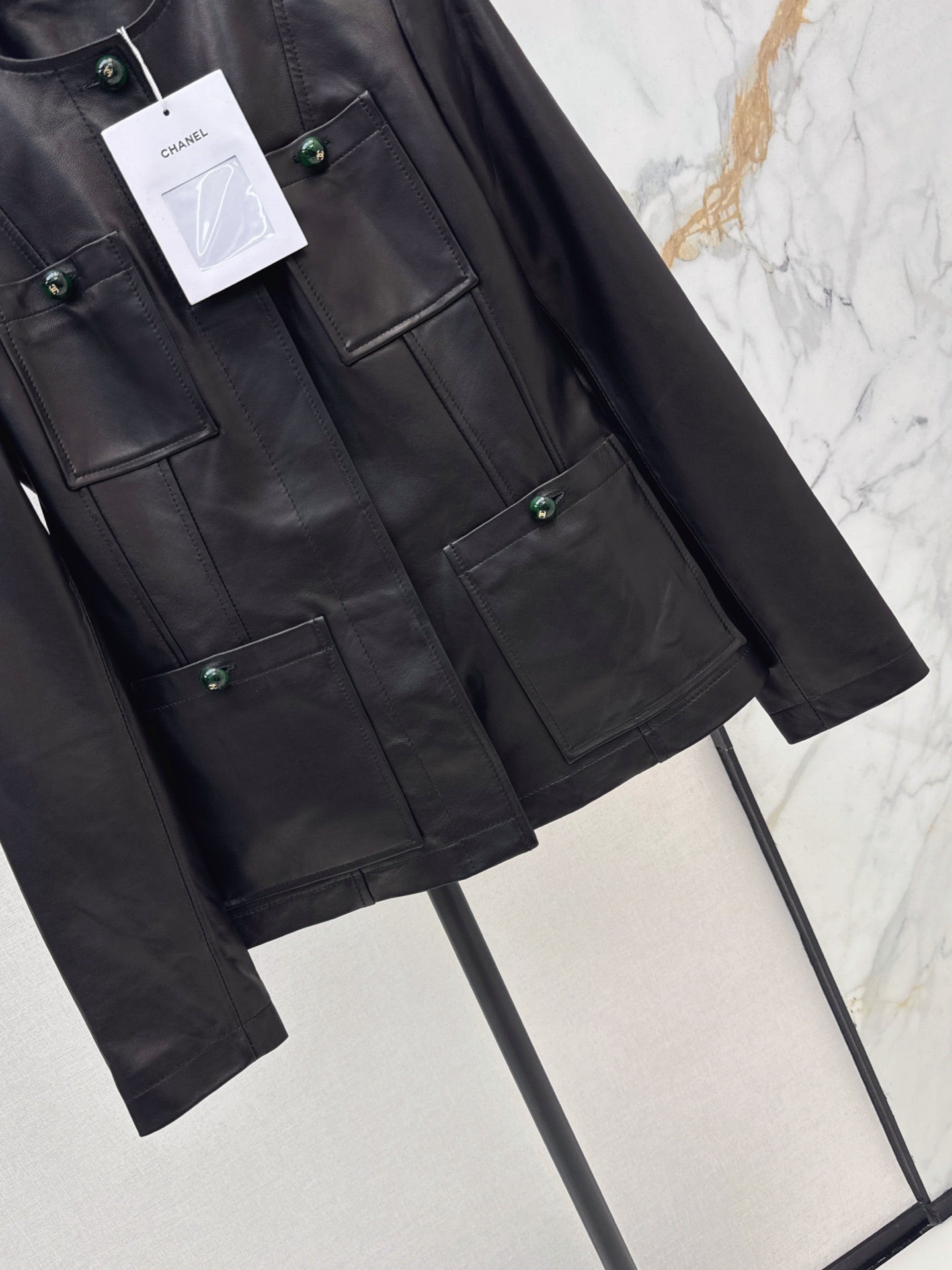 26FW New Premium Métiers d'Art Leather Jacket with Four-Pocket Detailing 🖤