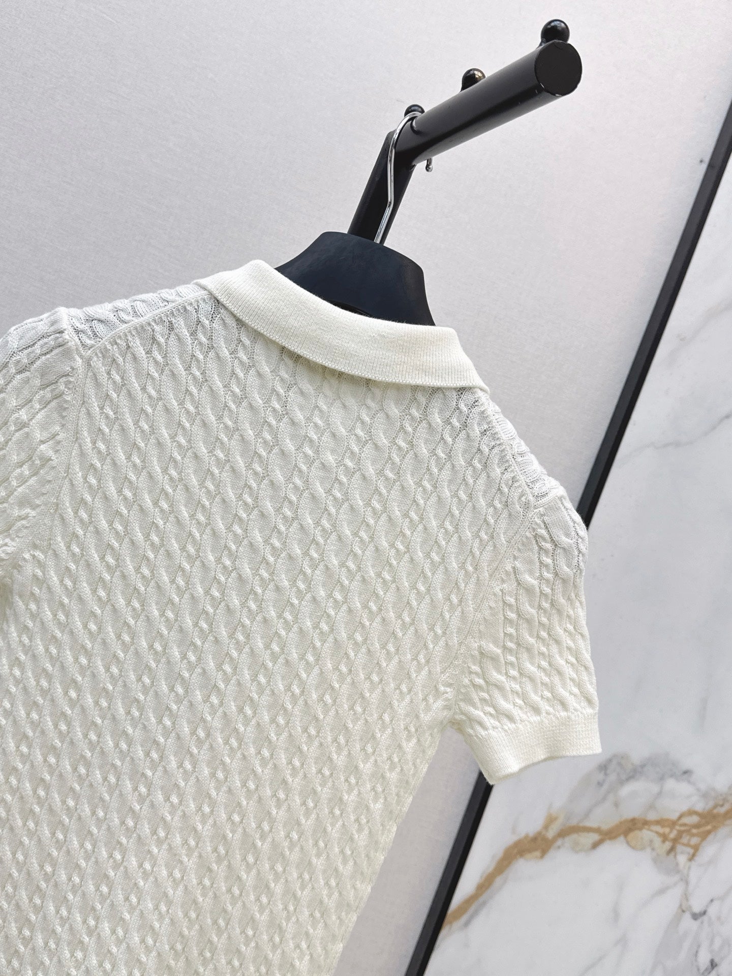 26FW New Short-Sleeve Knit Polo Sweater 🤍