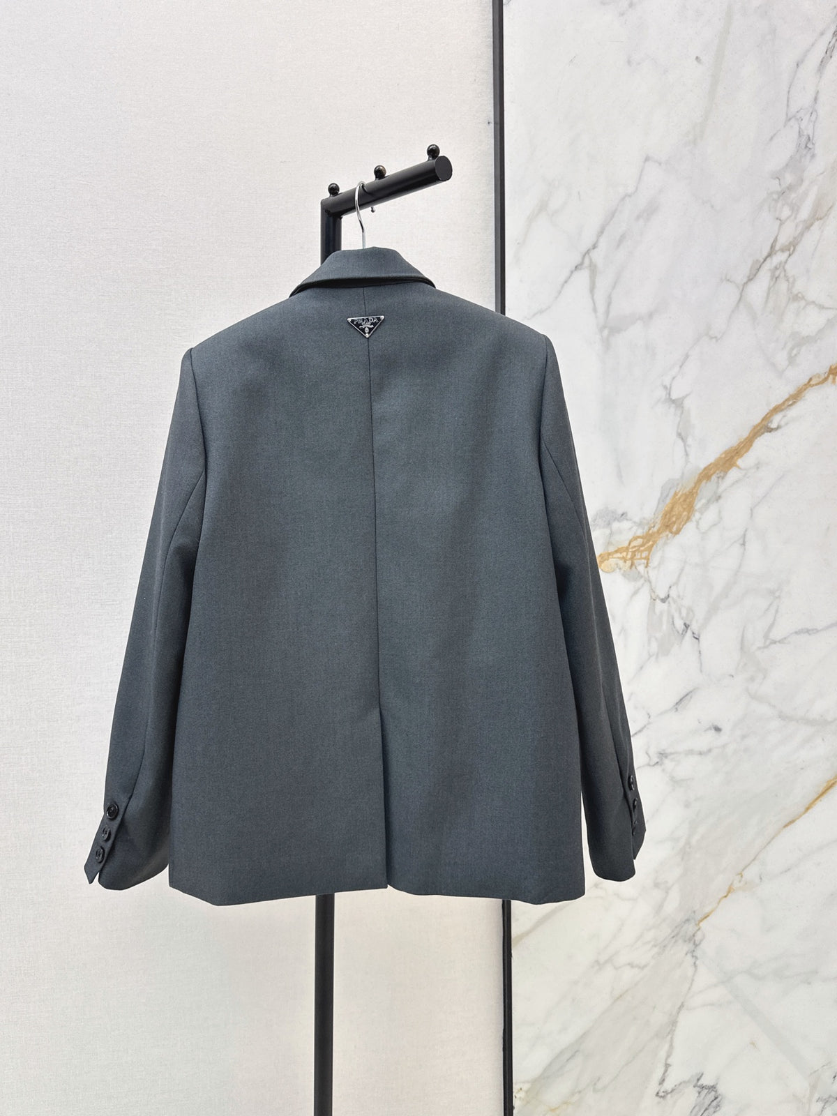 26FW New Oversized Blazer with Triangle Logo Detail 🩶
