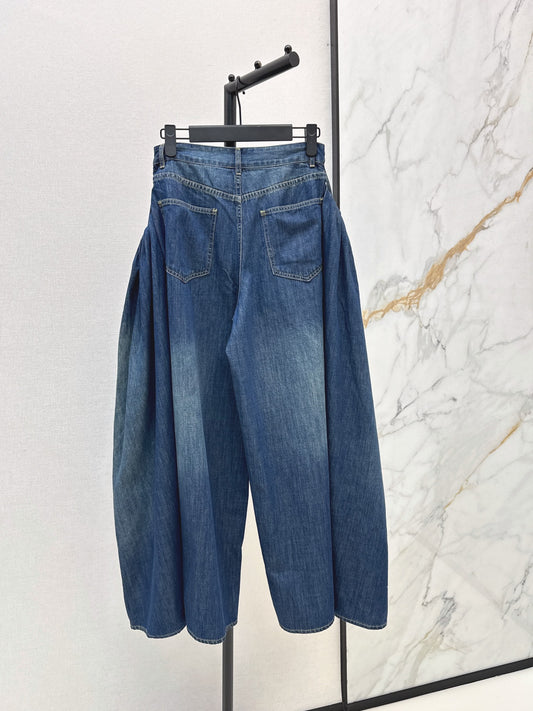 26FW New Wide-Leg Jeans with Double-Sided Pleat Design 🩵