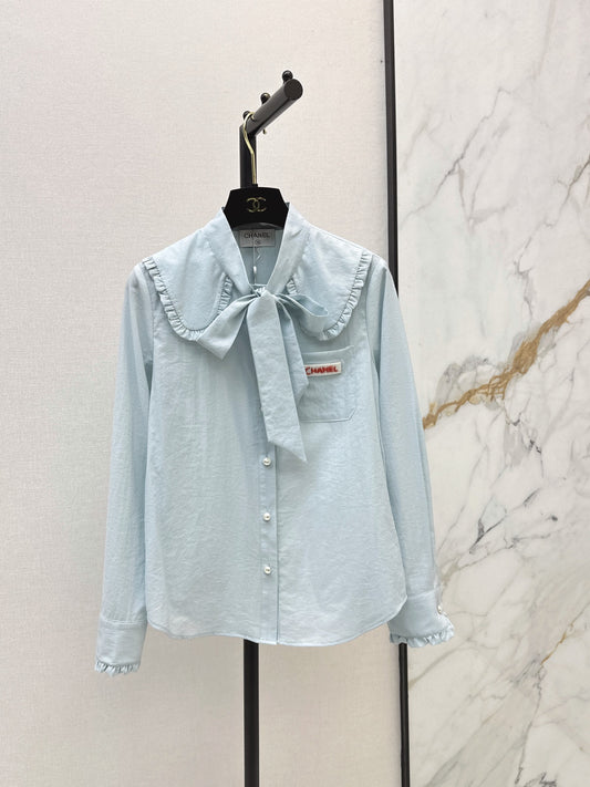 26FW New Peter Pan Collar Long-Sleeve Shirt 🩵