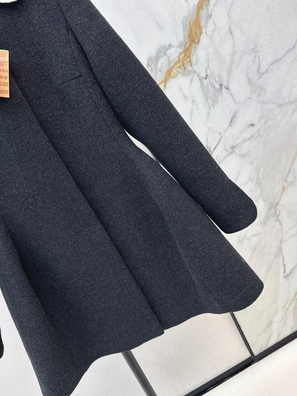 26FW New Wool-Blend Coat-Dress with Embroidered Collar and Doll-Style Silhouette 🖤