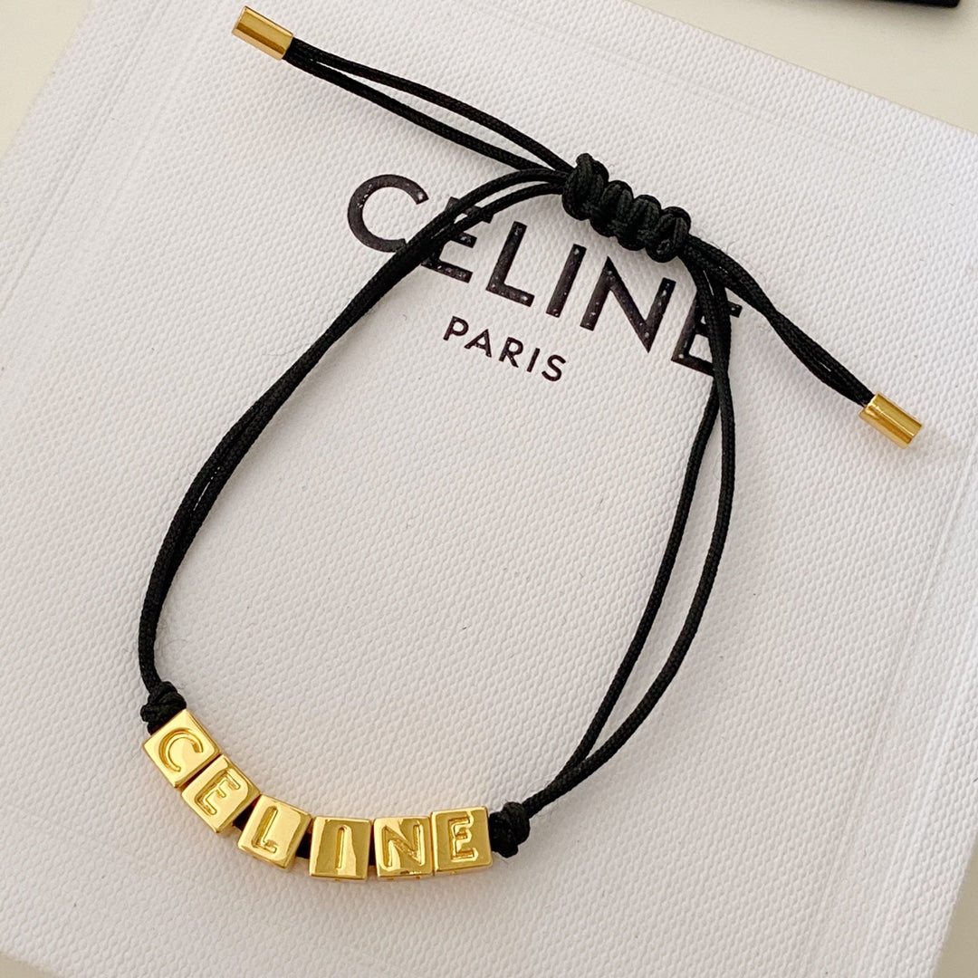 26FW New Dice & Letter Woven Cord Bracelet