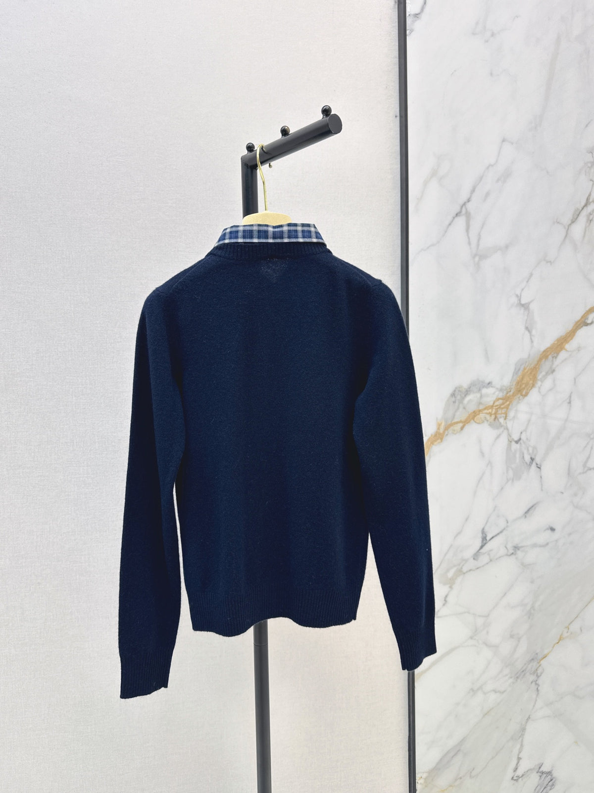 26FW New Preppy-Style Faux-Layered Cashmere Knit Cardigan 🖤