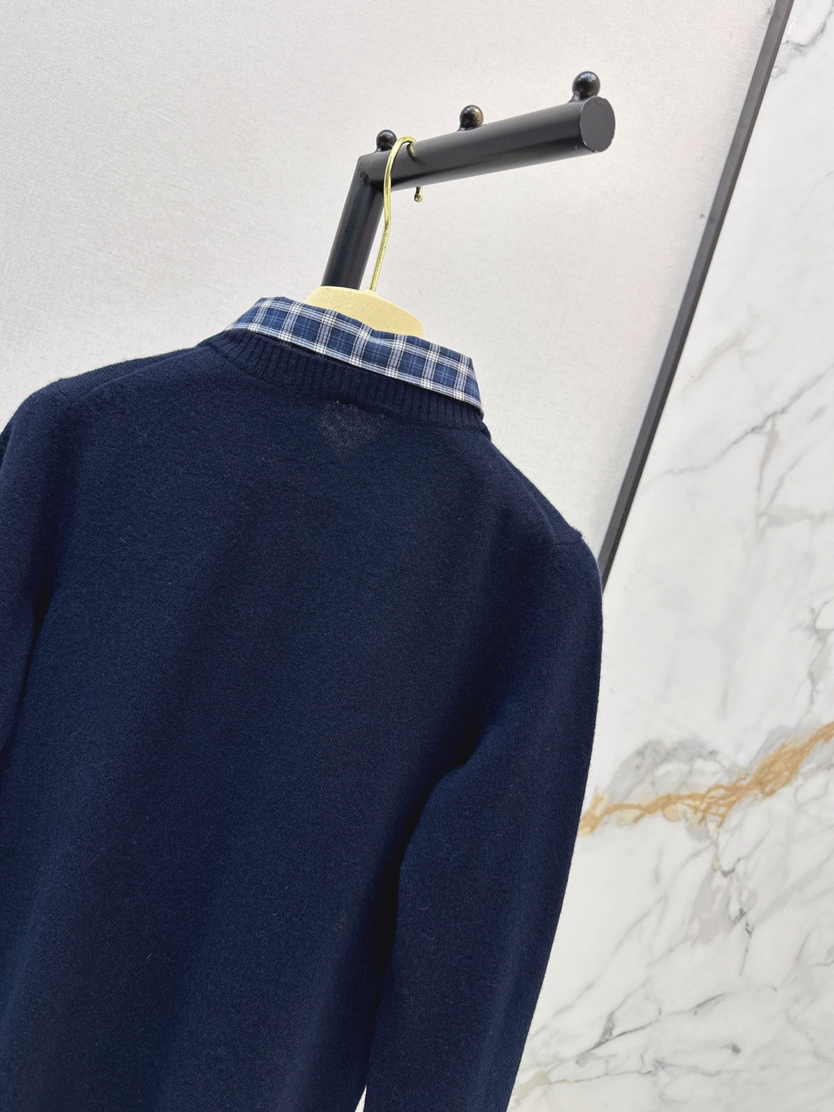 26FW New Preppy-Style Faux-Layered Cashmere Knit Cardigan 🖤