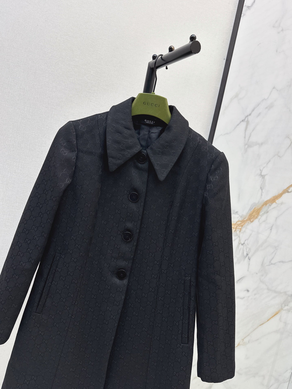 26FW New Logo Jacquard Long Coat with Lapel 🖤