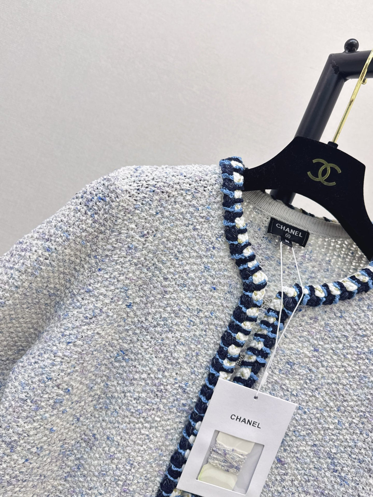 26FW New Knitted Cardigan with Braided Piping 💙