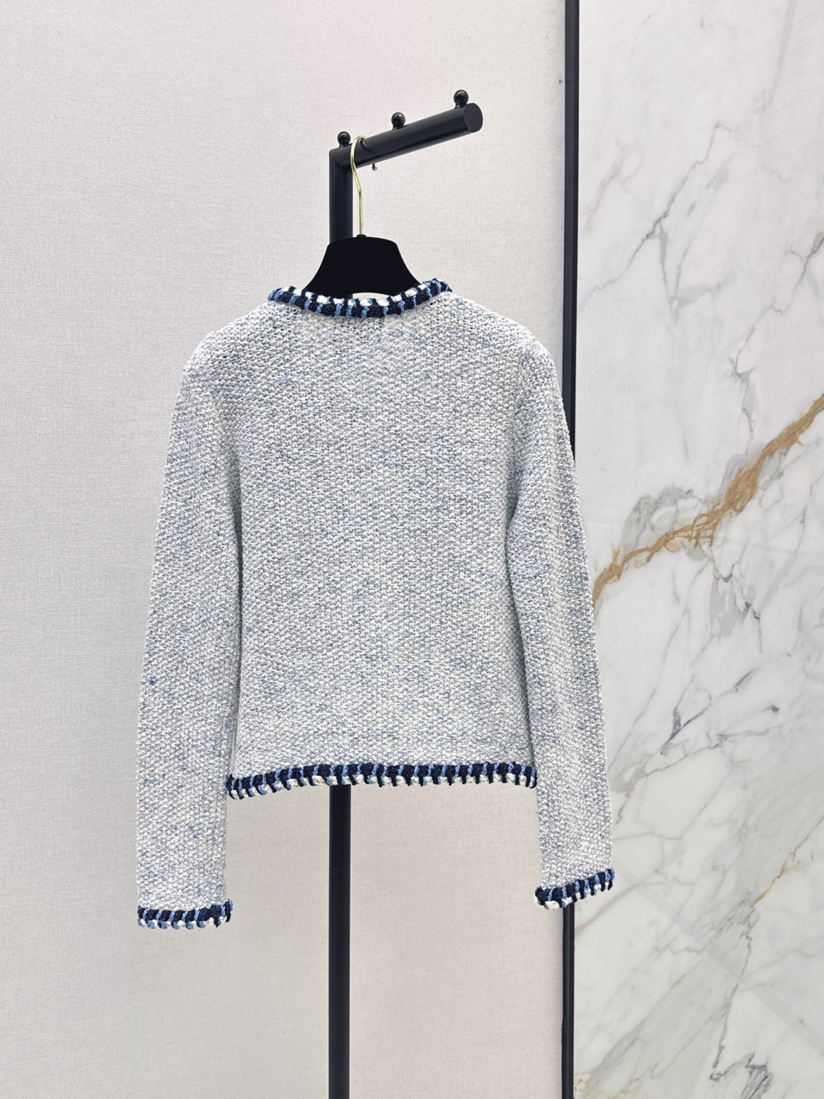 26FW New Knitted Cardigan with Braided Piping 💙