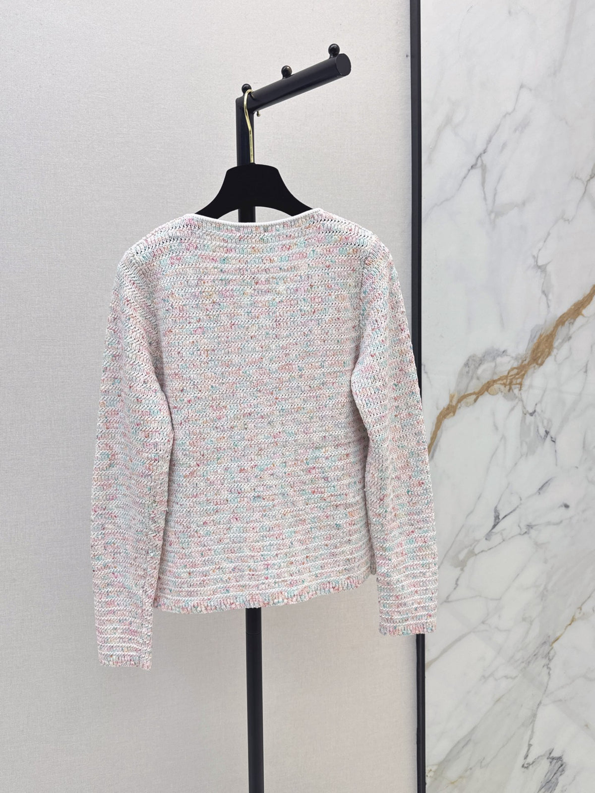 26FW New Macaron-Colored Polka-Dot Crew-Neck Knit Cardigan 💕