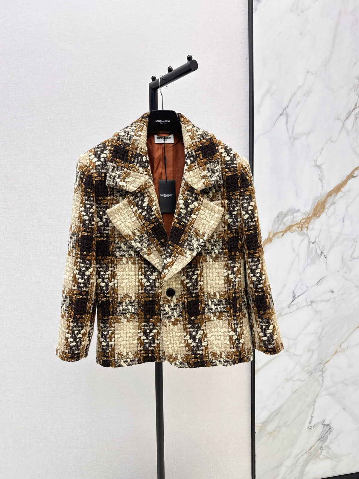❤️‍🔥Limited edition❤️‍🔥 26FW New Plaid Tweed Cropped Jacket 🖤