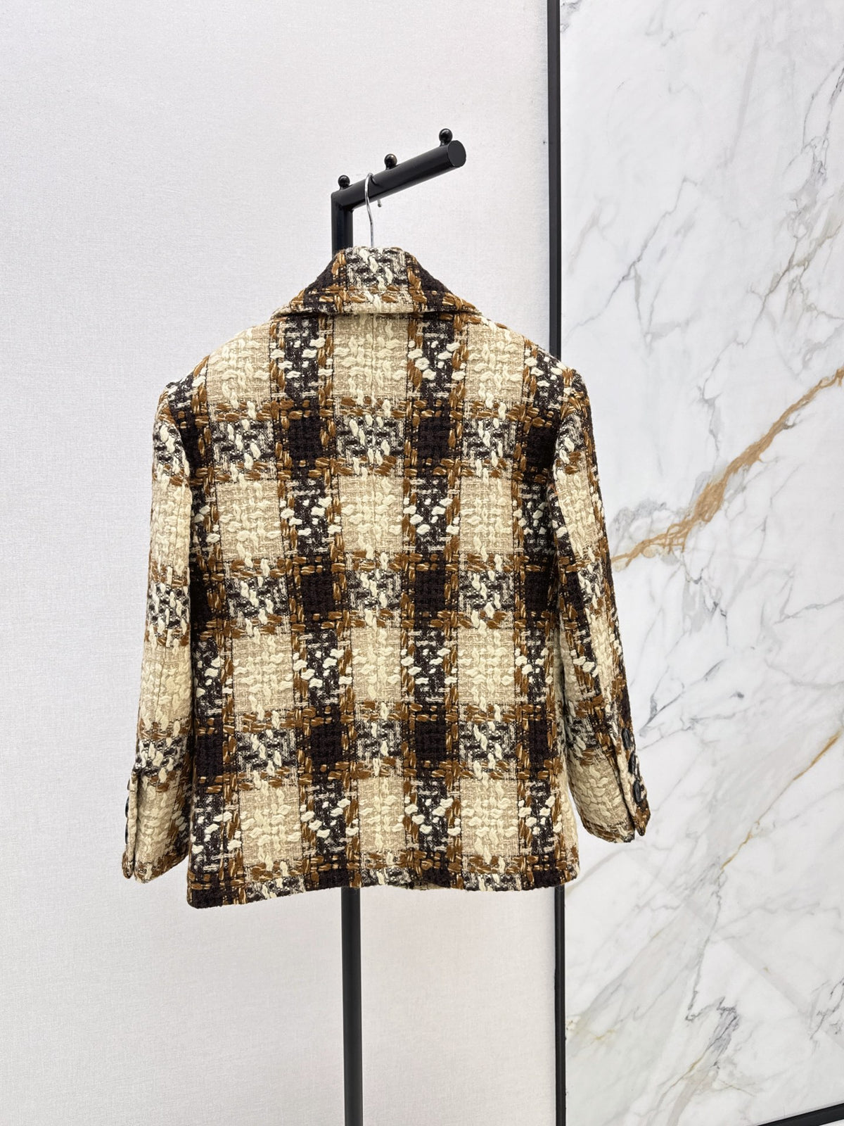 ❤️‍🔥Limited edition❤️‍🔥 26FW New Plaid Tweed Cropped Jacket 🖤