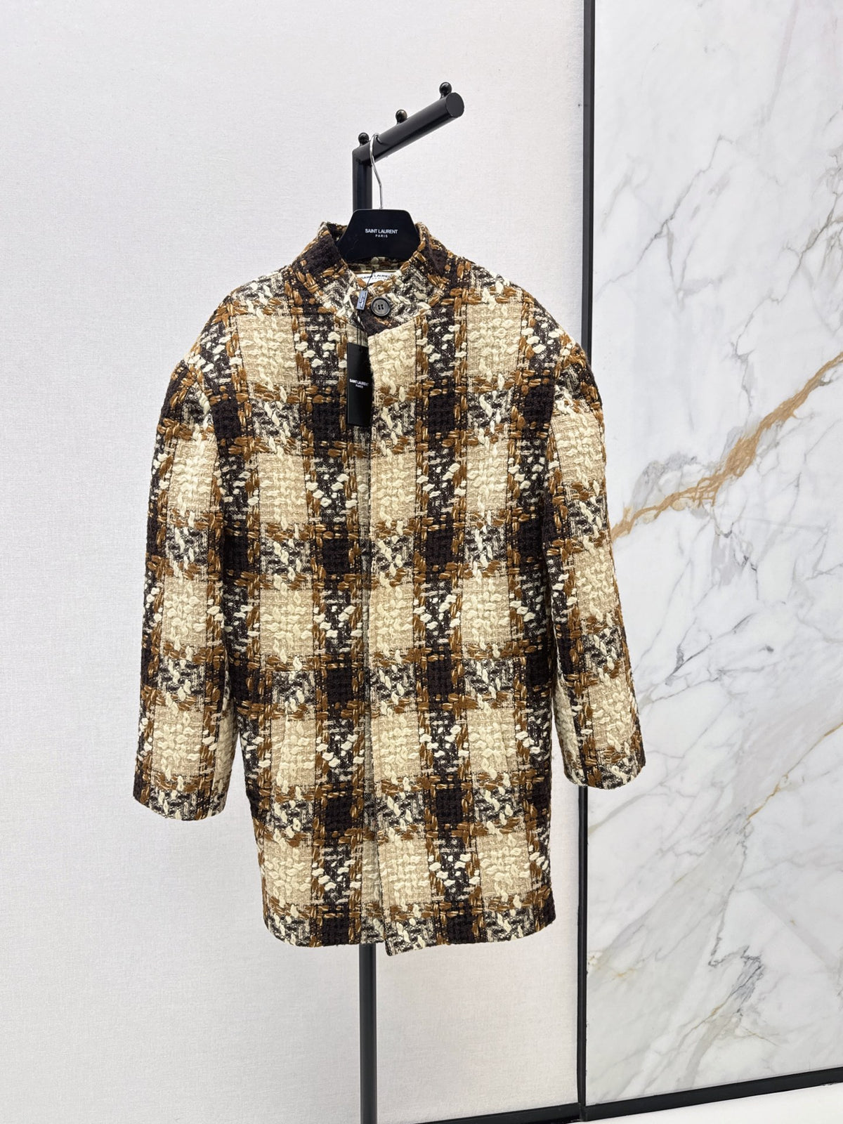 ❤️‍🔥Limited edition❤️‍🔥 26FW New Long Plaid Tweed Coat 🖤