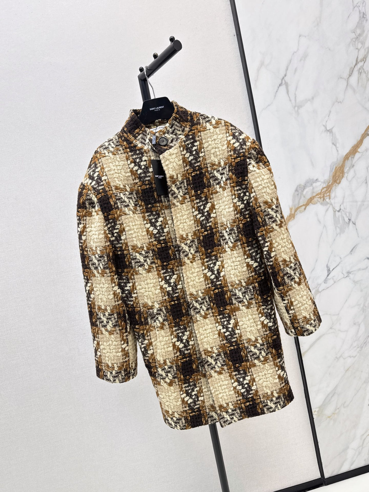 ❤️‍🔥Limited edition❤️‍🔥 26FW New Long Plaid Tweed Coat 🖤