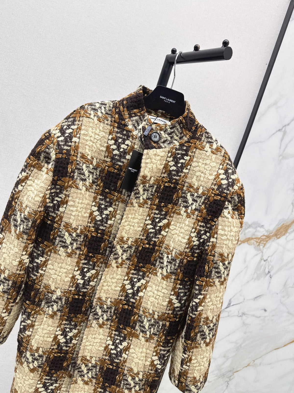 ❤️‍🔥Limited edition❤️‍🔥 26FW New Long Plaid Tweed Coat 🖤