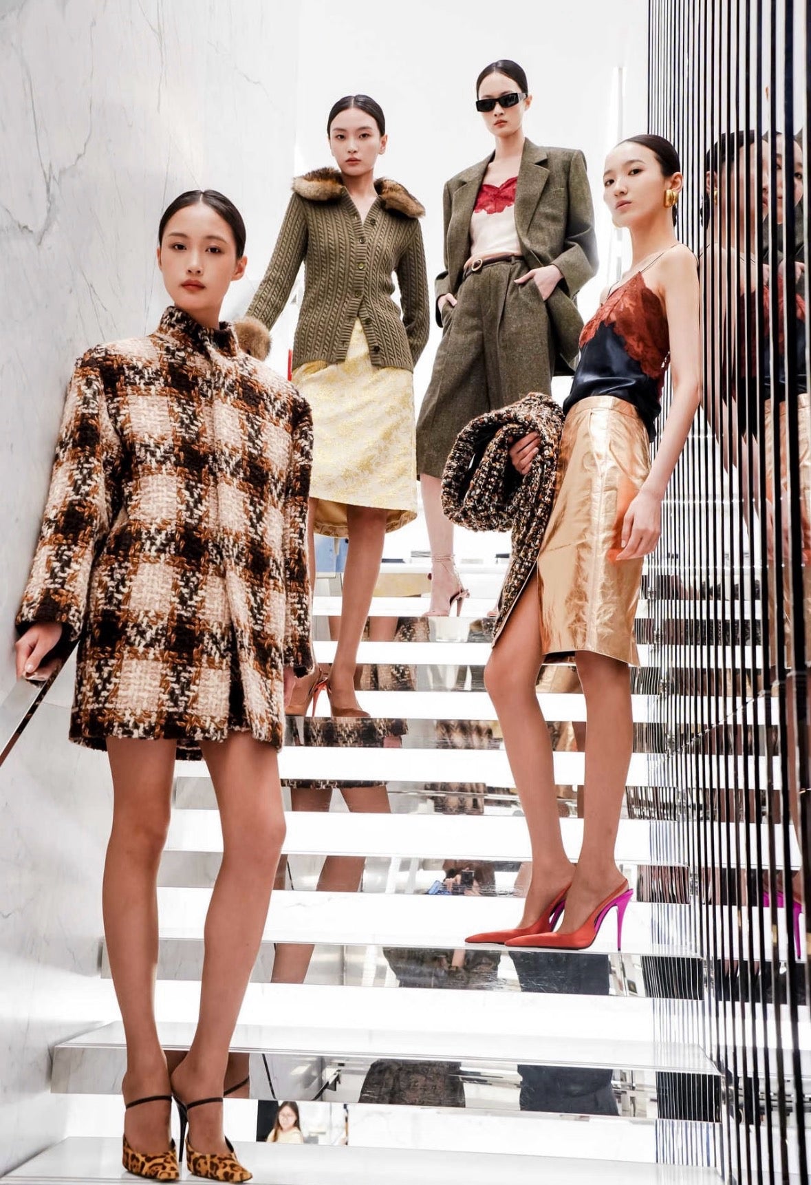❤️‍🔥Limited edition❤️‍🔥 26FW New Long Plaid Tweed Coat 🖤