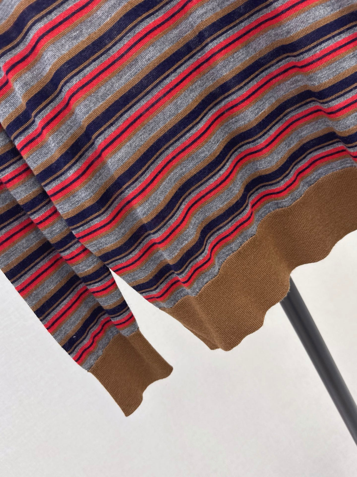 26FW New Striped Long-Sleeve Knit Polo 🤎
