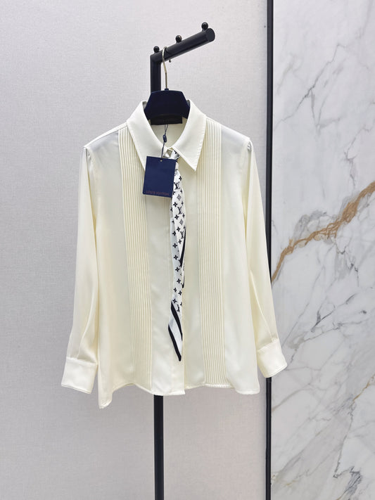 26FW New Logo Shirt with Silk Scarf Tie 🤍