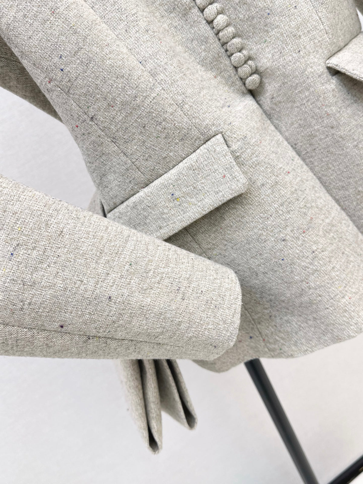 26FW New Stand-Collar Jacket with Covered Buttons 🤍