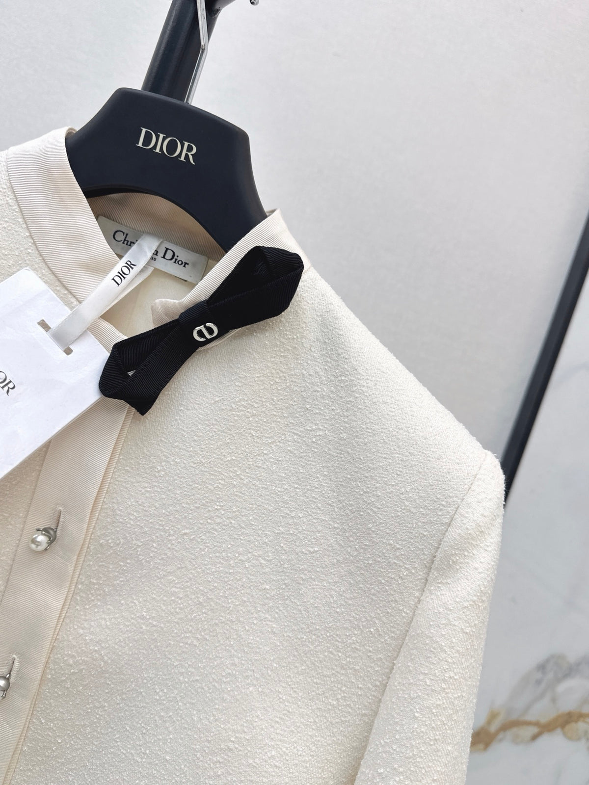 26FW New French-Style Stand-Collar Bow Jacket 🤍