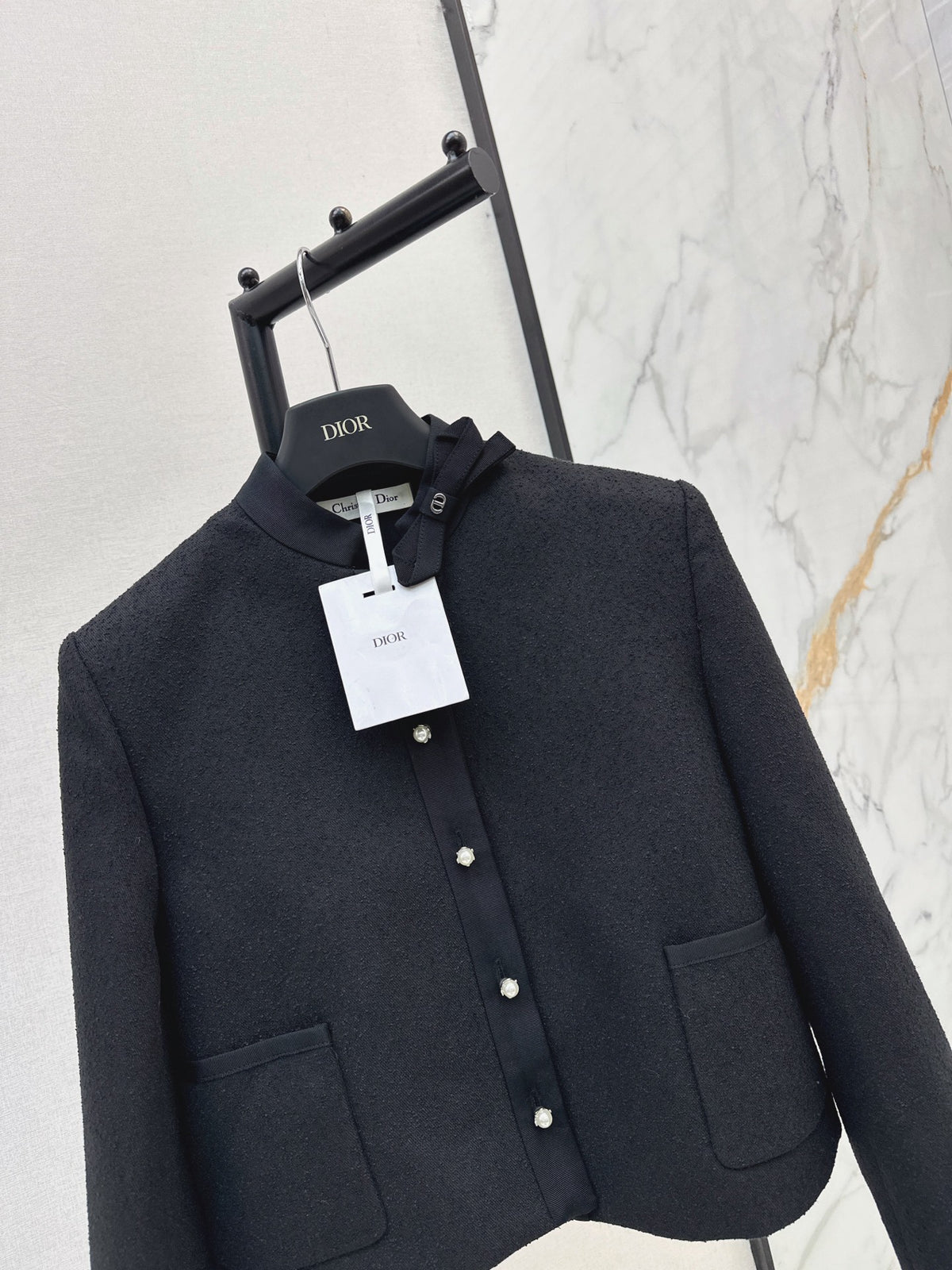 26FW New French-Style Stand-Collar Bow Jacket 🤍