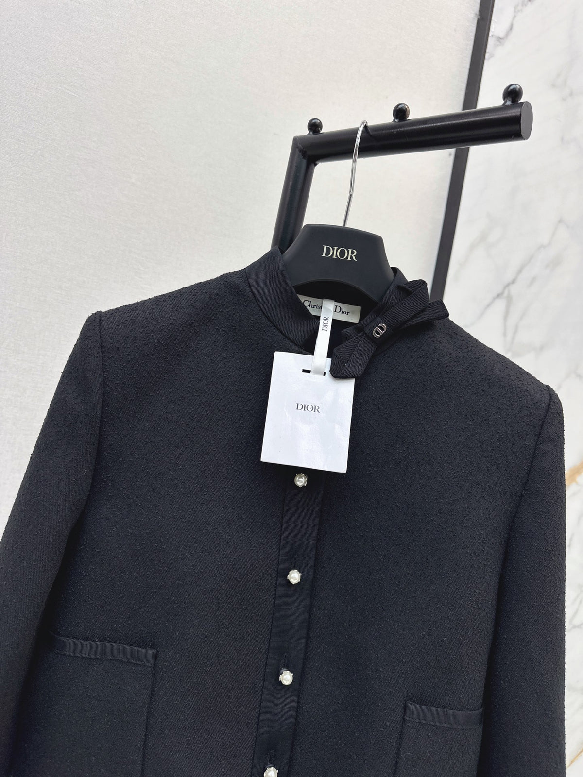 26FW New French-Style Stand-Collar Bow Jacket 🤍