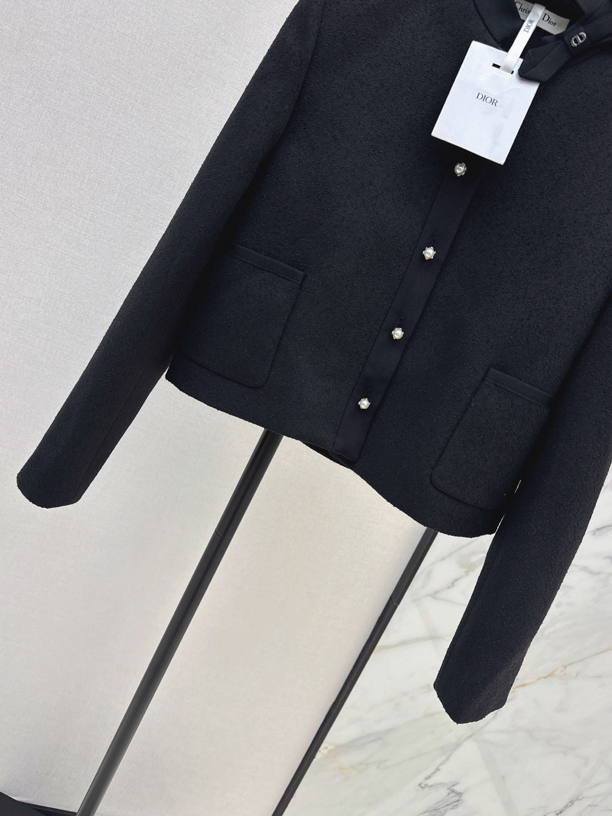 26FW New French-Style Stand-Collar Bow Jacket 🤍