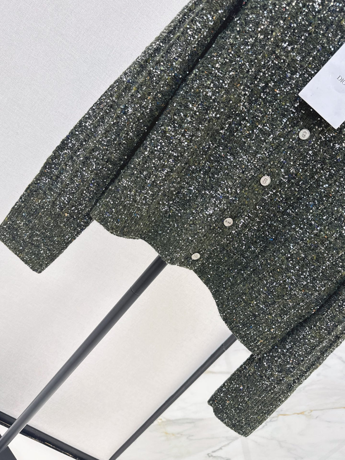 🔥Highest Quality🔥26FW New Iridescent Sequin Cashmere Cardigan 🖤