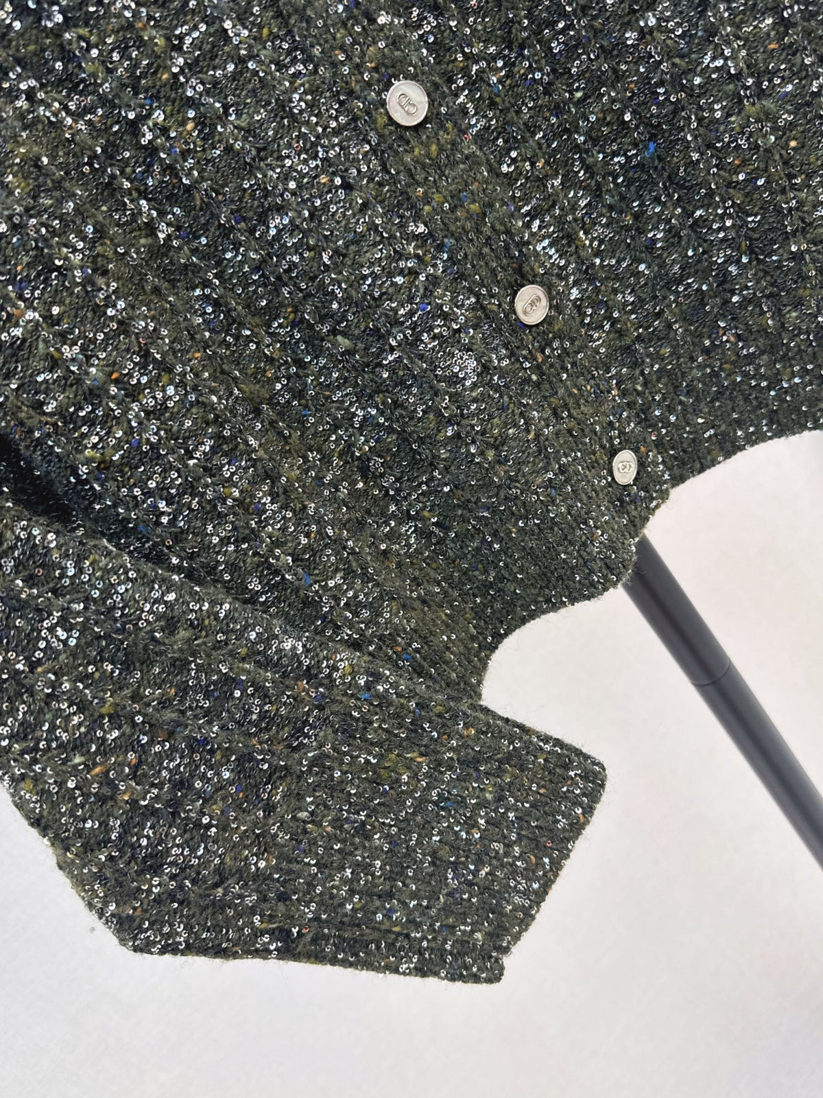 🔥Highest Quality🔥26FW New Iridescent Sequin Cashmere Cardigan 🖤