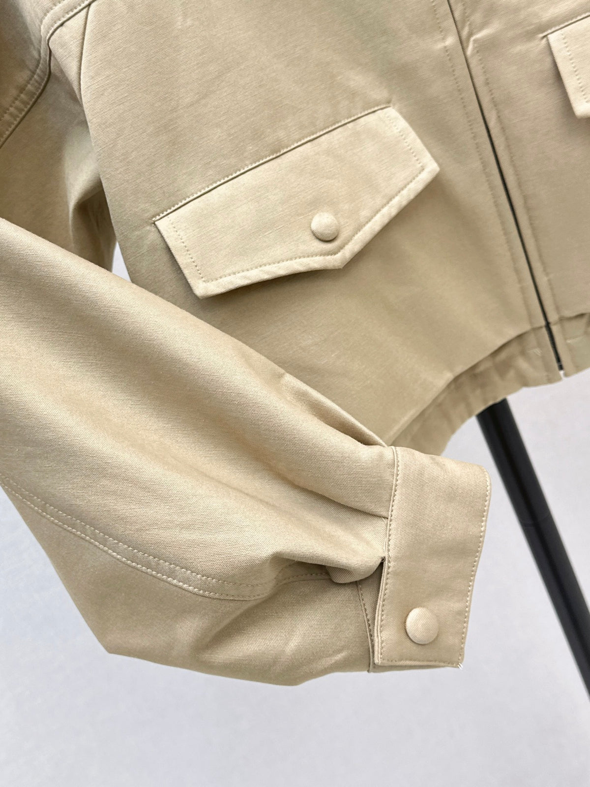 26FW New High-Neck Zip-Up Jacket with Leather Paneling 🤎