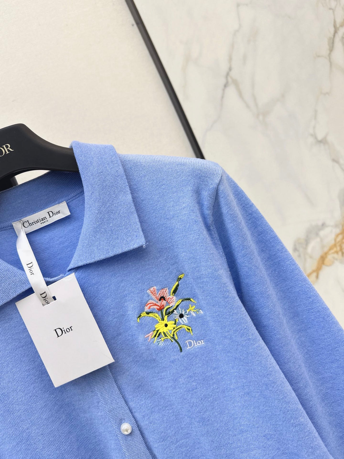 26FW New Collared Long-Sleeve Knit Cardigan 🩵