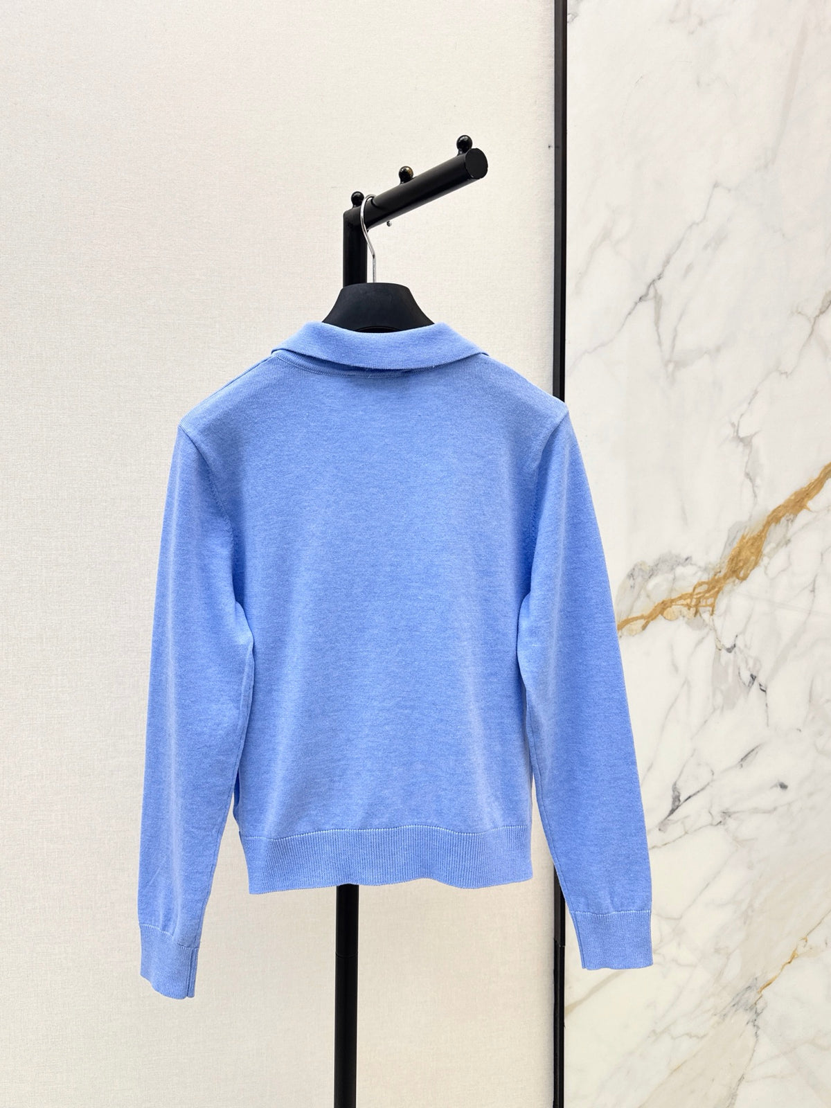 26FW New Collared Long-Sleeve Knit Cardigan 🩵