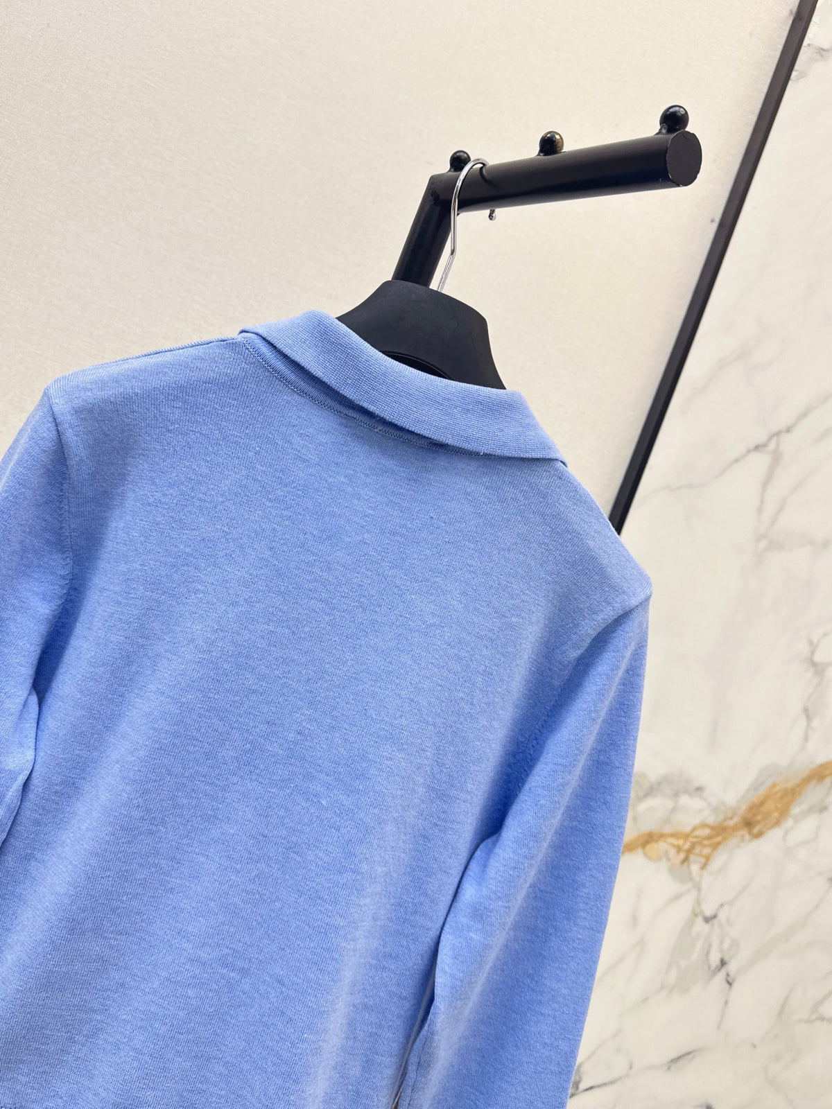 26FW New Collared Long-Sleeve Knit Cardigan 🩵