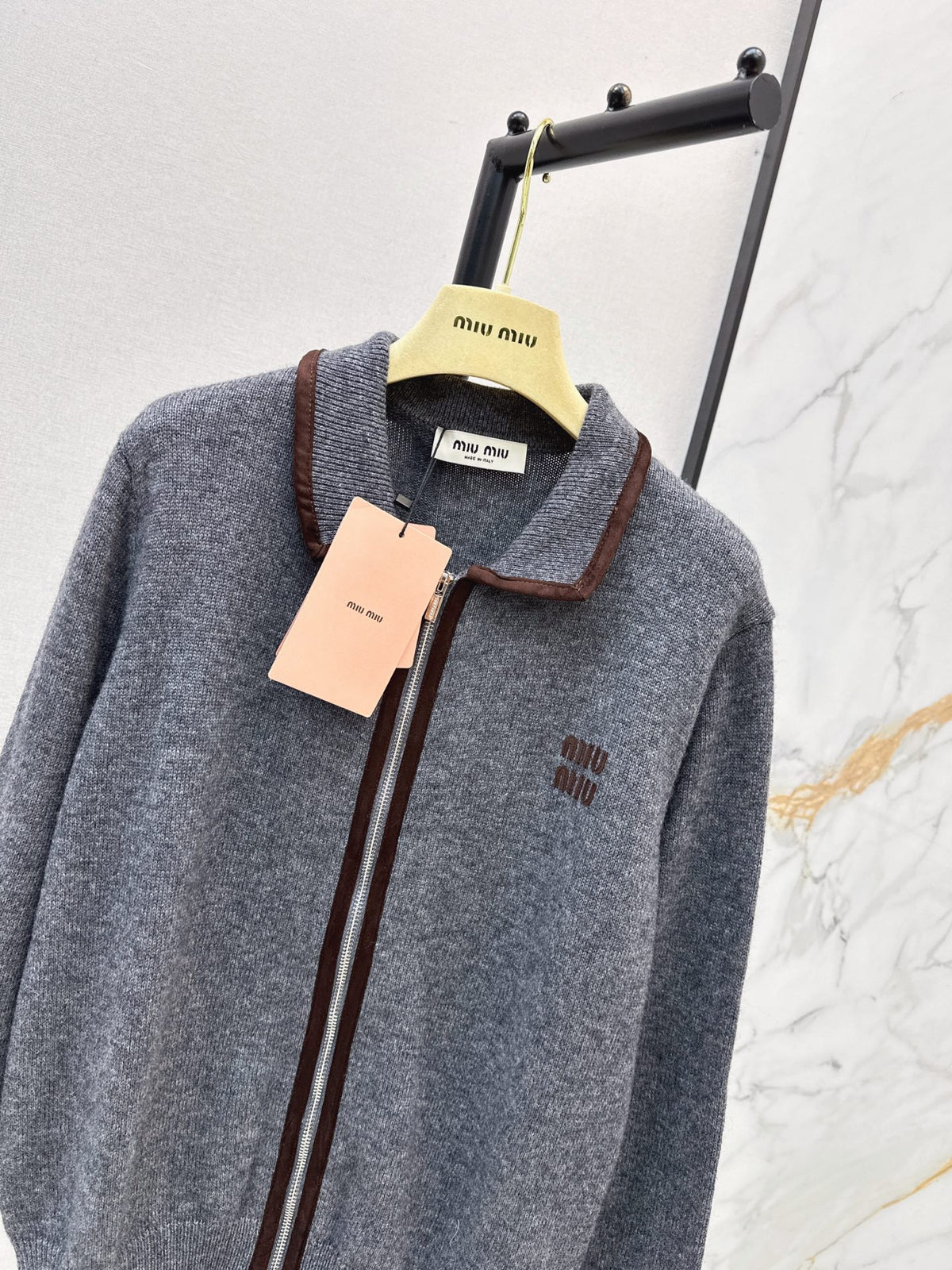 26FW New Collared Zip-Up Cardigan 🩶
