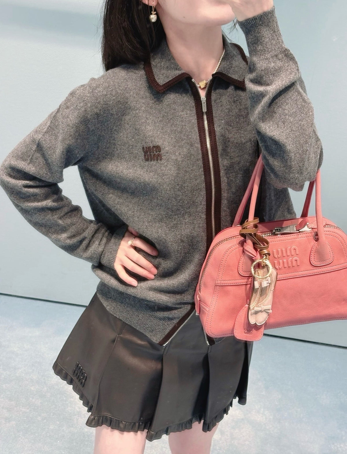 26FW New Collared Zip-Up Cardigan 🩶