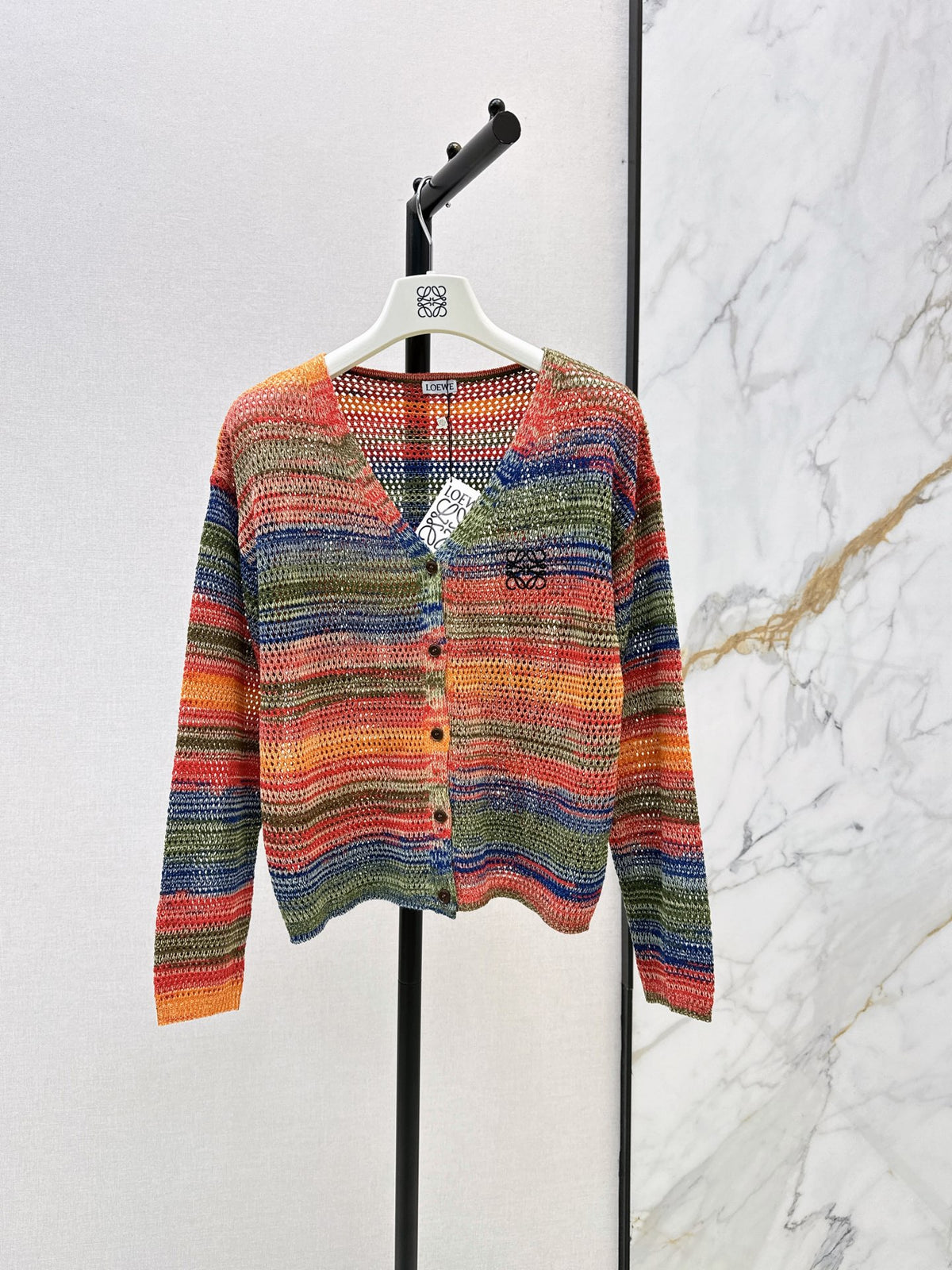 26FW New Striped Cut-Out Knit Cardigan 🖤