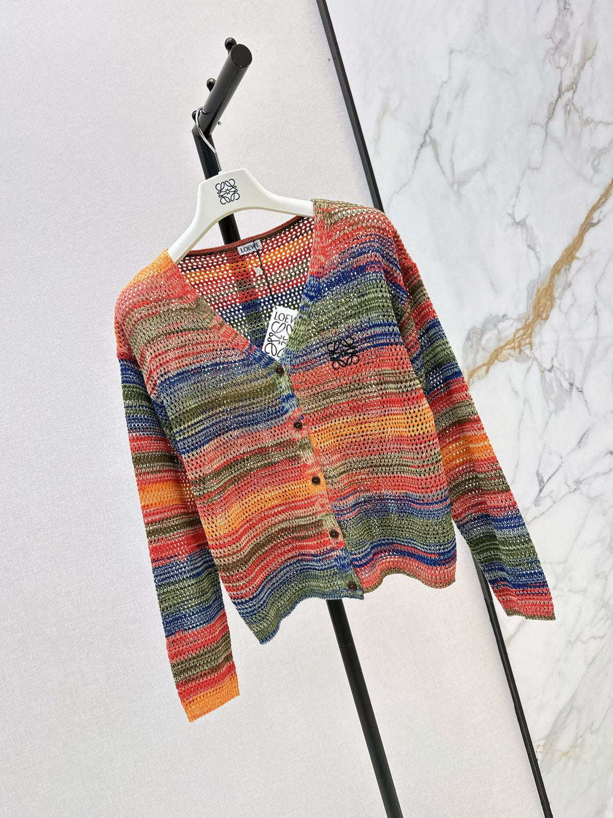 26FW New Striped Cut-Out Knit Cardigan 🖤