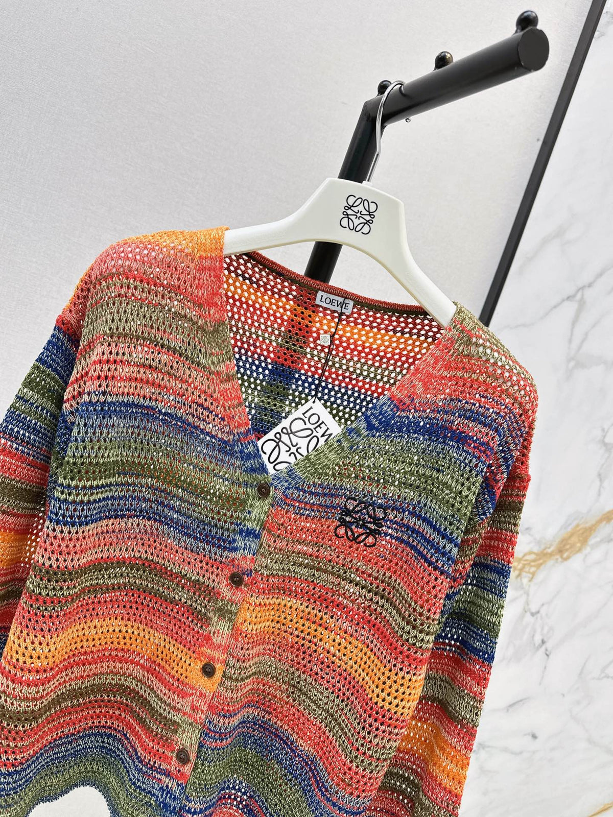 26FW New Striped Cut-Out Knit Cardigan 🖤
