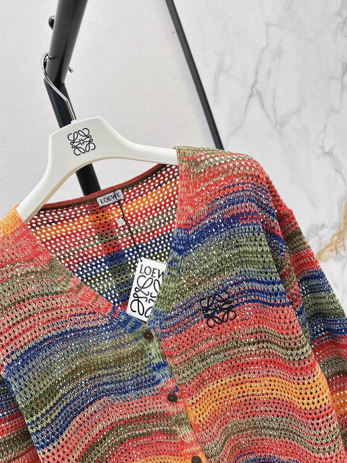 26FW New Striped Cut-Out Knit Cardigan 🖤